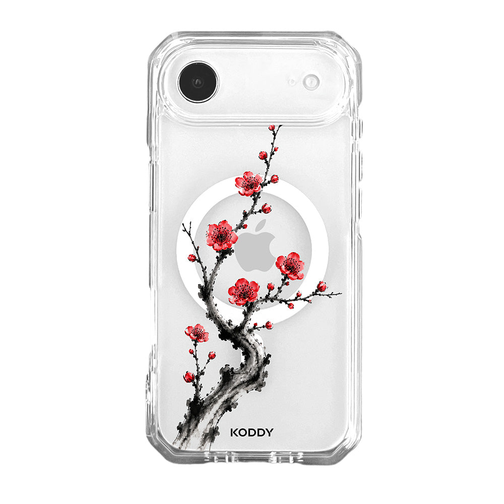 Red Plum Blossom Korean Ink Painting Phone Case-KODDY aesthetic iphone case UK
