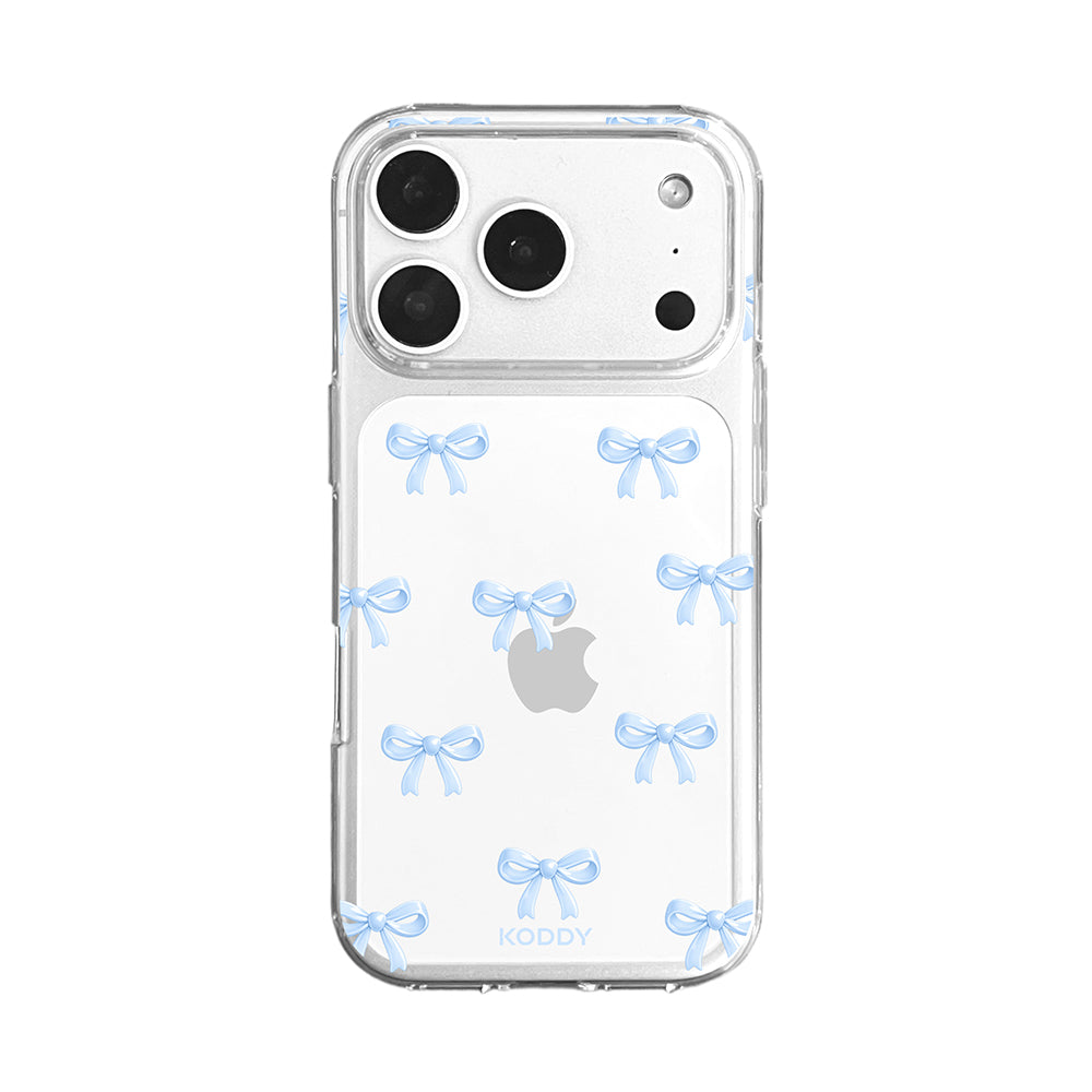 Cute Sky Blue Ribbon Bow Pattern Phone Case