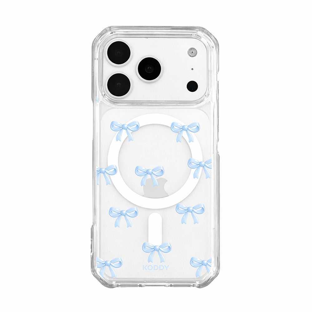 Cute Sky Blue Ribbon Bow Pattern Phone Case