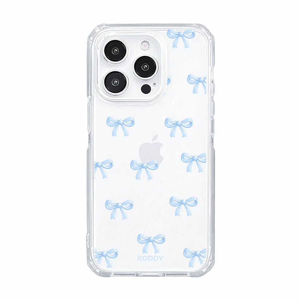 Cute Sky Blue Ribbon Bow Pattern Phone Case