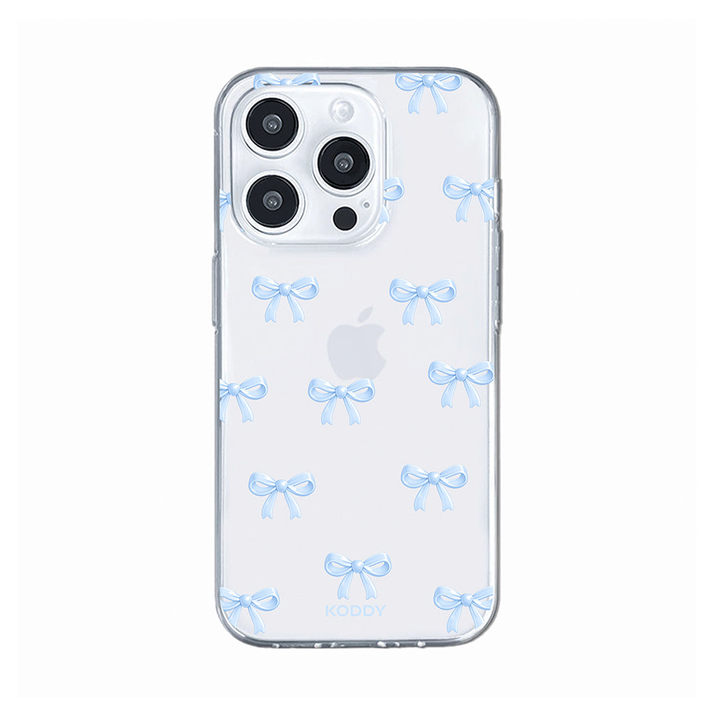 Cute Sky Blue Ribbon Bow Pattern Phone Case