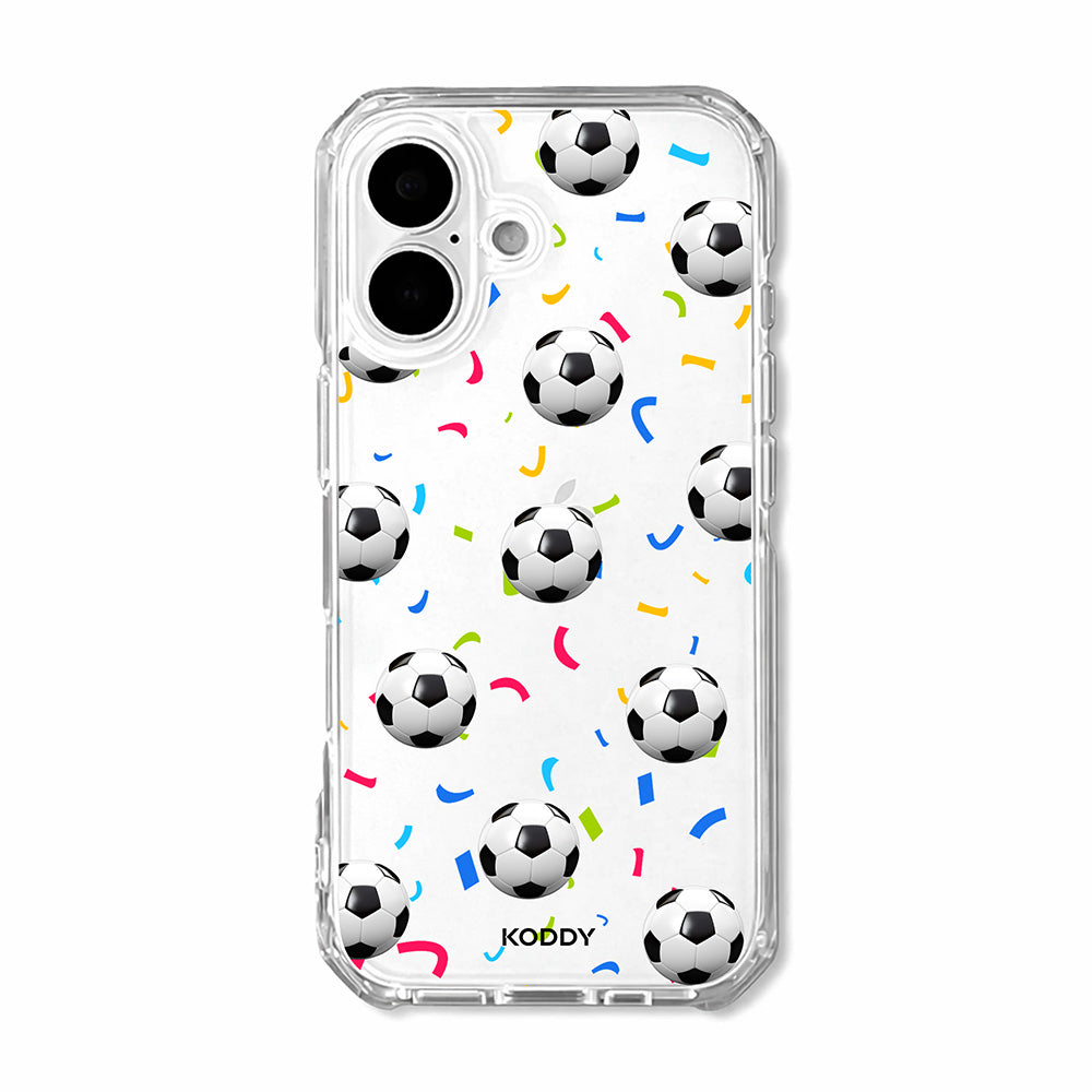 Football Confetti Clear Phone Case