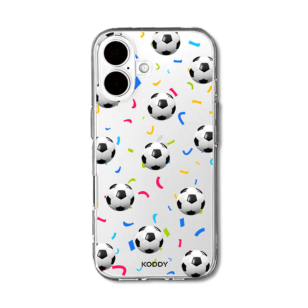 Football Confetti Clear Phone Case