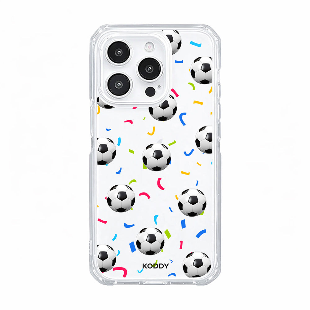Football Confetti Clear Phone Case