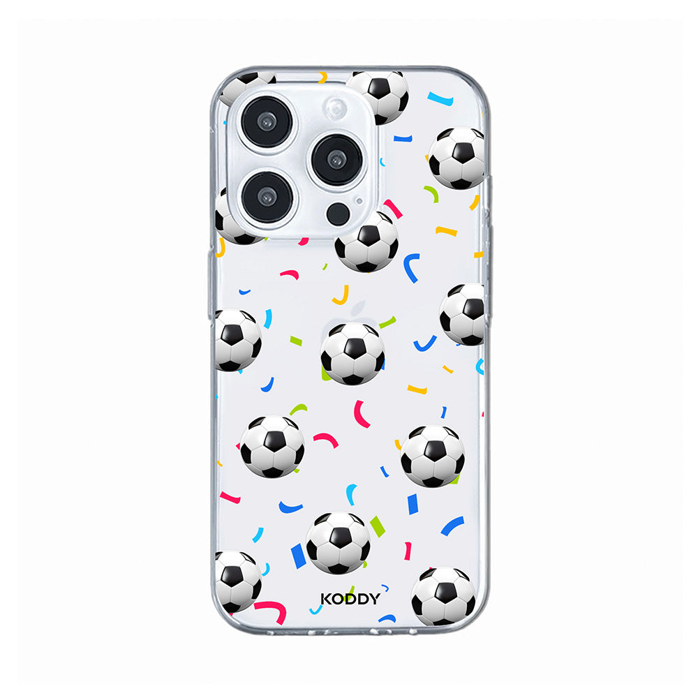 Football Confetti Clear Phone Case