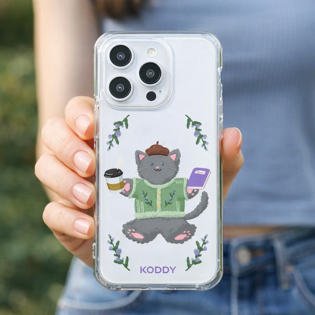 KODDY's Cute Grey Cat Phone Case