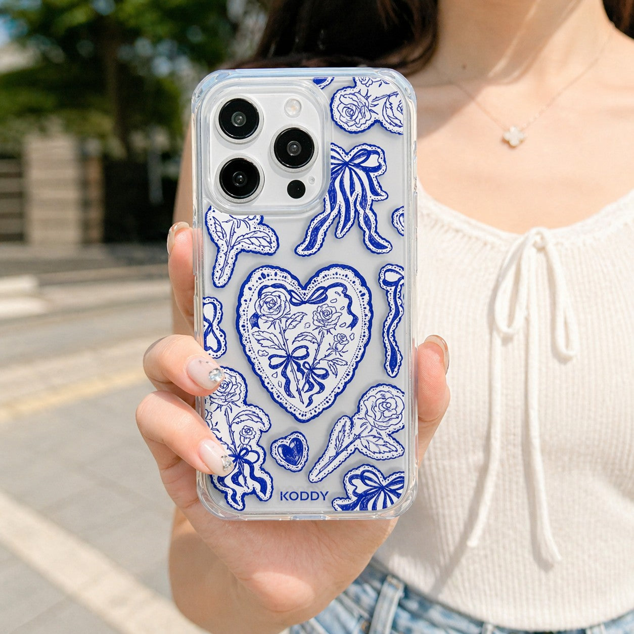 Stylish Indigo Lace Phone Case