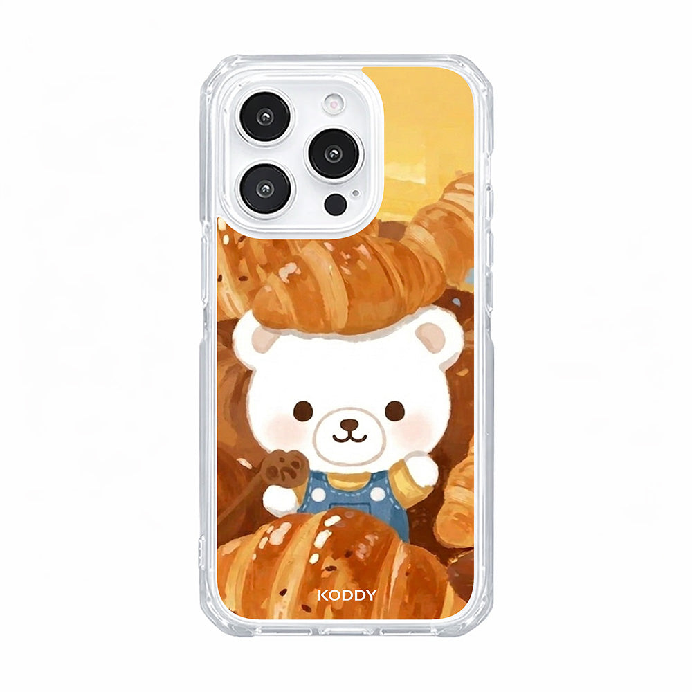 Teddy Bear Croissant Bakery Aesthetic Phone Case