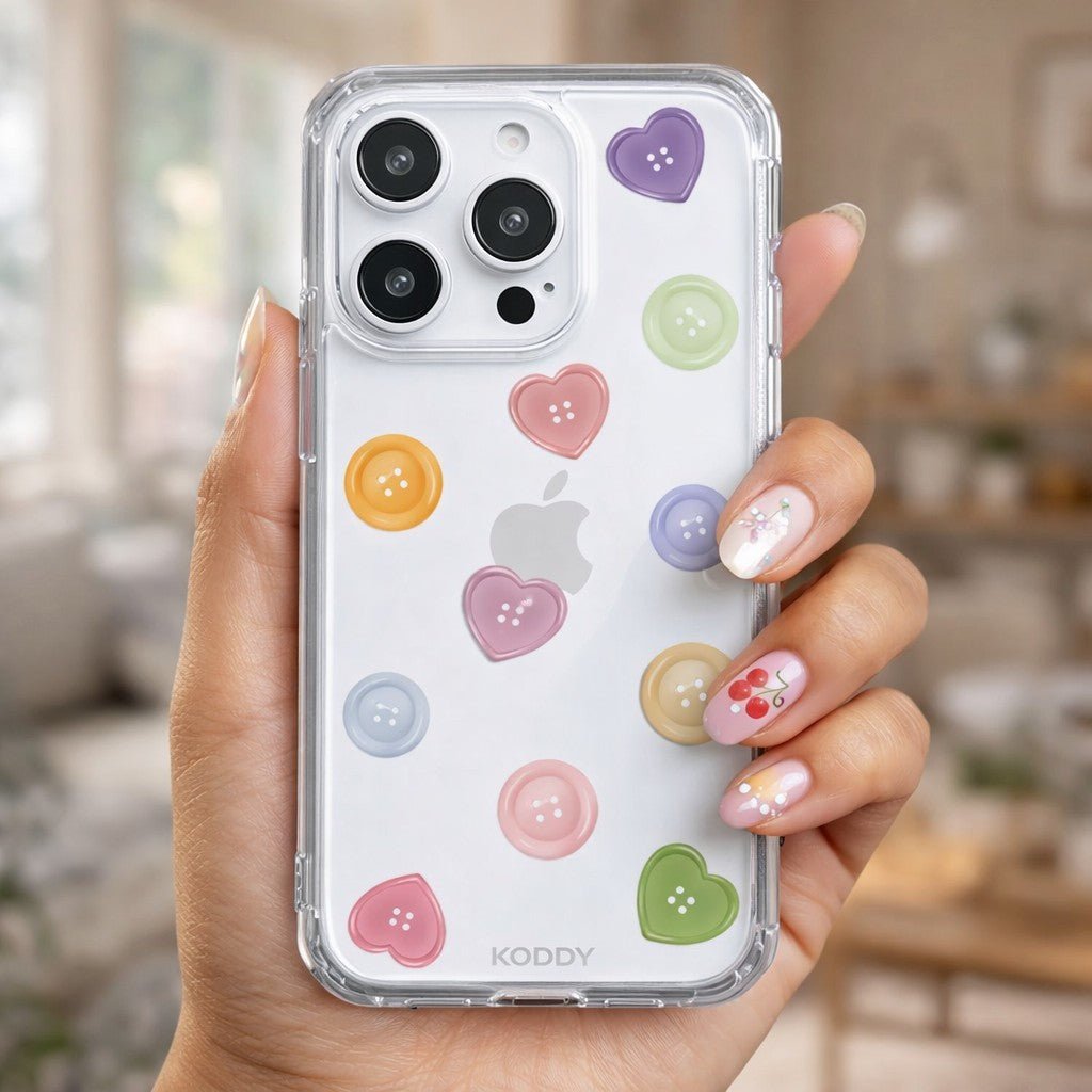Autumn Coloured Buttons Phone Case - KODDY aesthetic iphone case UK