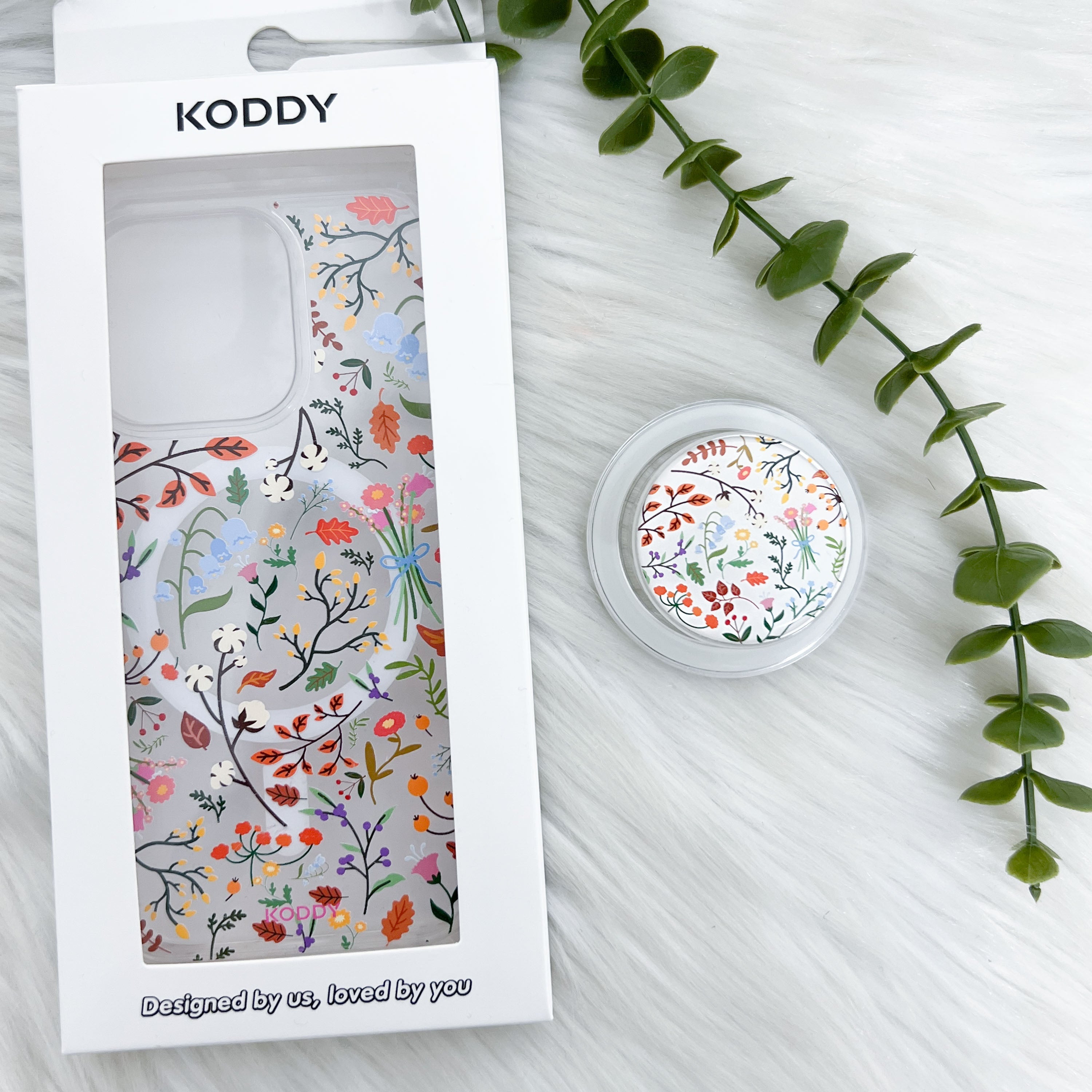 Autumn Flowers Phone Case and Phone Grip Bundle - KODDY