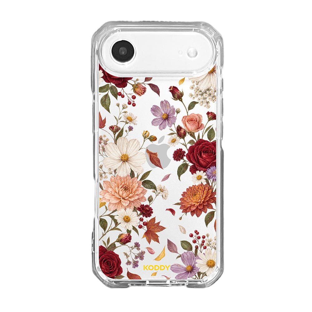 Autumn Garden Flowers Clear Phone Case