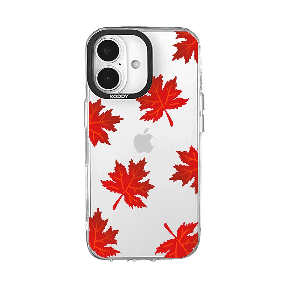 Autumn Maple Leaf Clear iPhone Case-KODDY