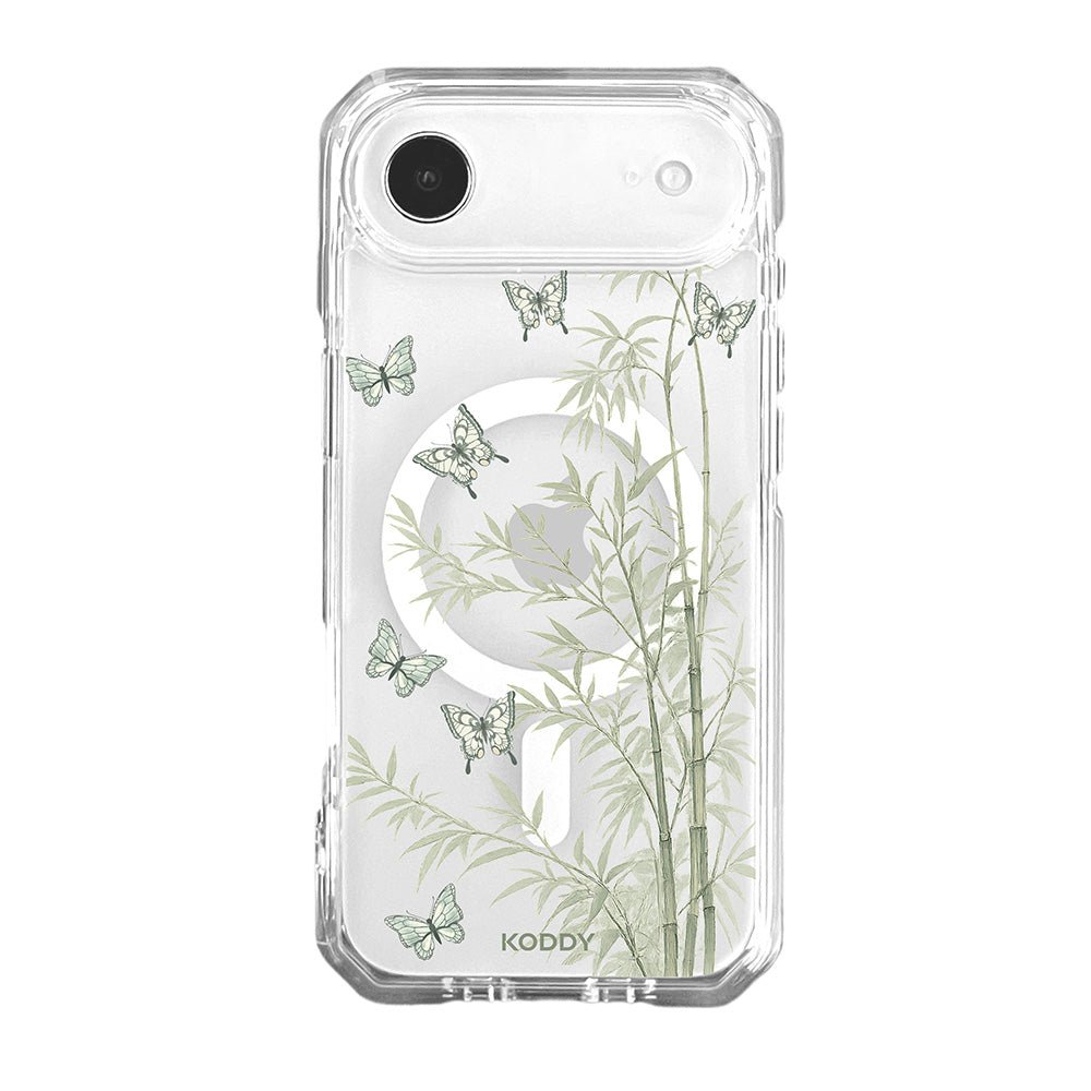 Bamboo Butterfly Korean Watercolor Clear Phone Case-KODDY aesthetic iphone case UK