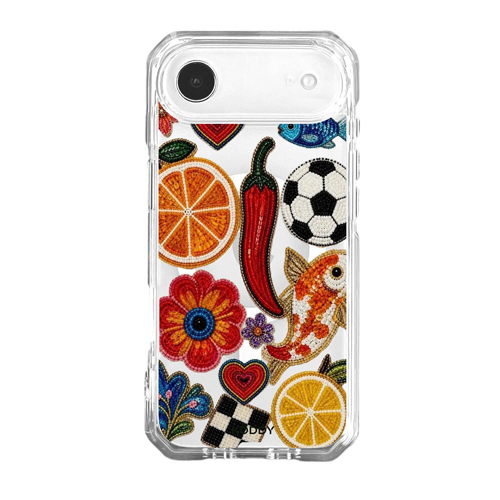 Beaded Fruit and Flower Collage Phone Case