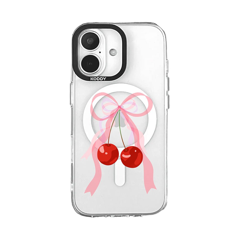 Pink Bubble Pattern Hearts iPhone Case - KODDY