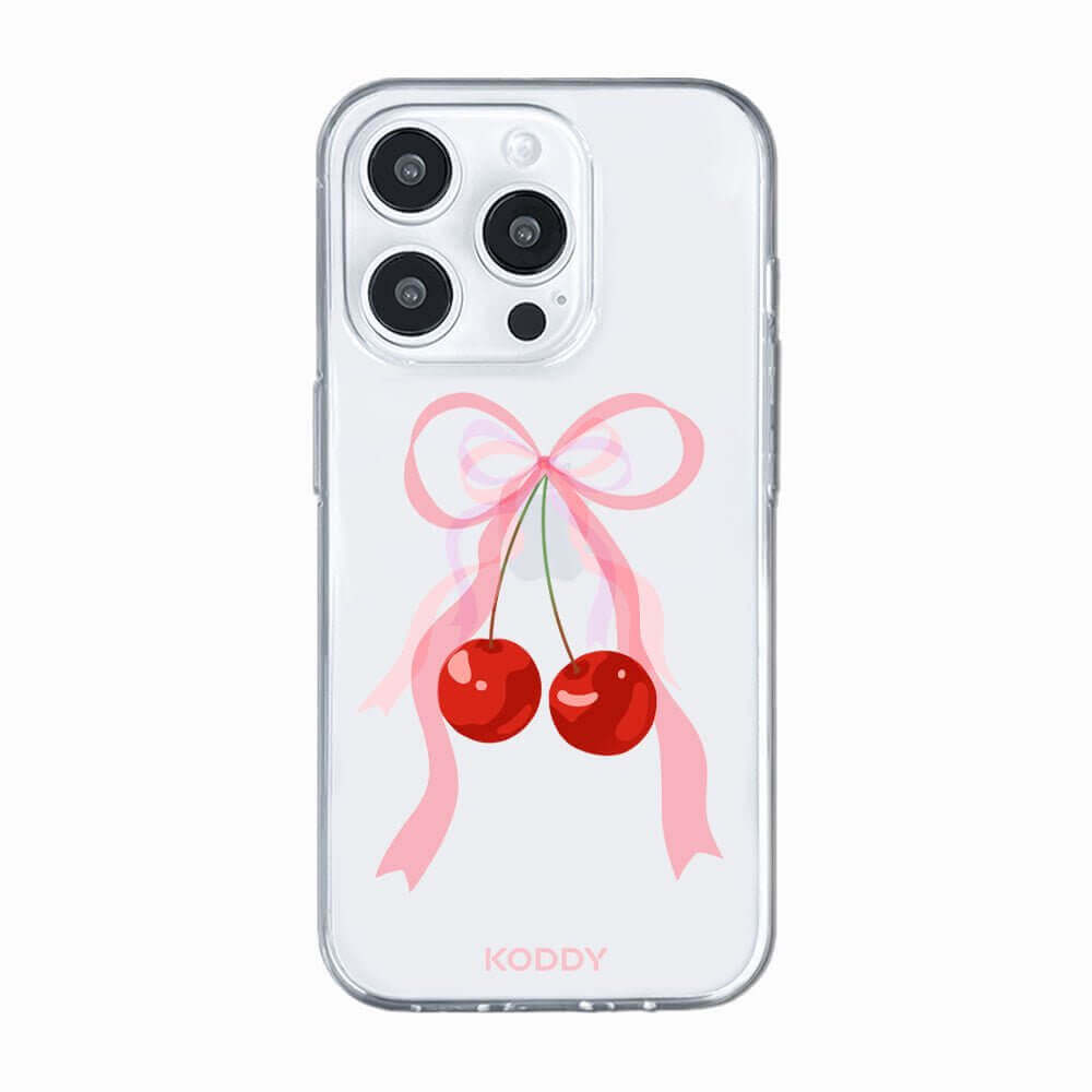 Big Cherry Ribbon Phone Case-KODDY aesthetic iphone case UK