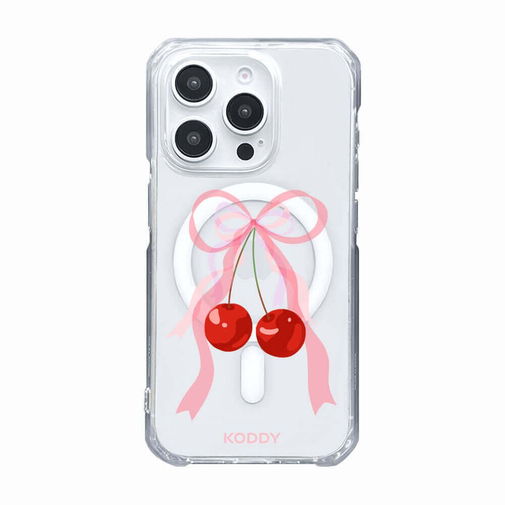Big Cherry Ribbon Phone Case-KODDY aesthetic iphone case UK