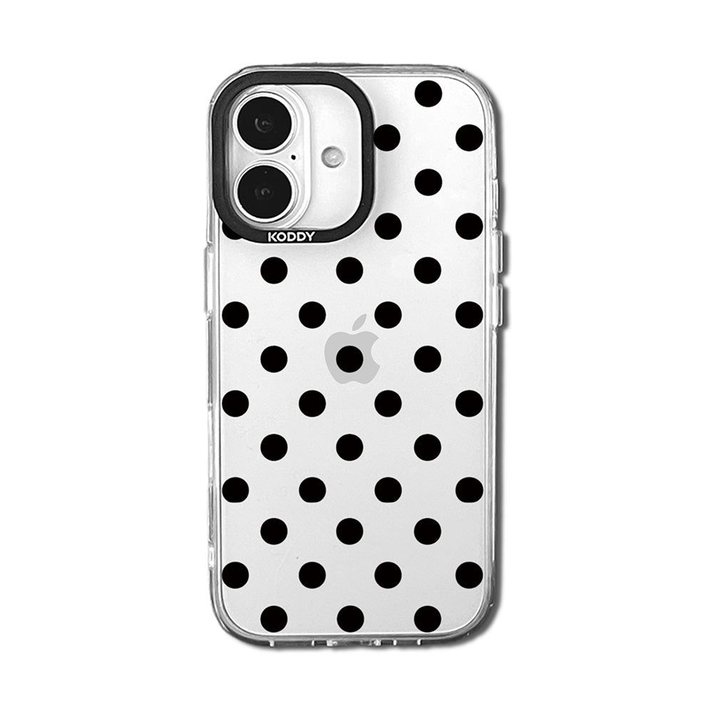 Black Polka Dot Bold iPhone Case