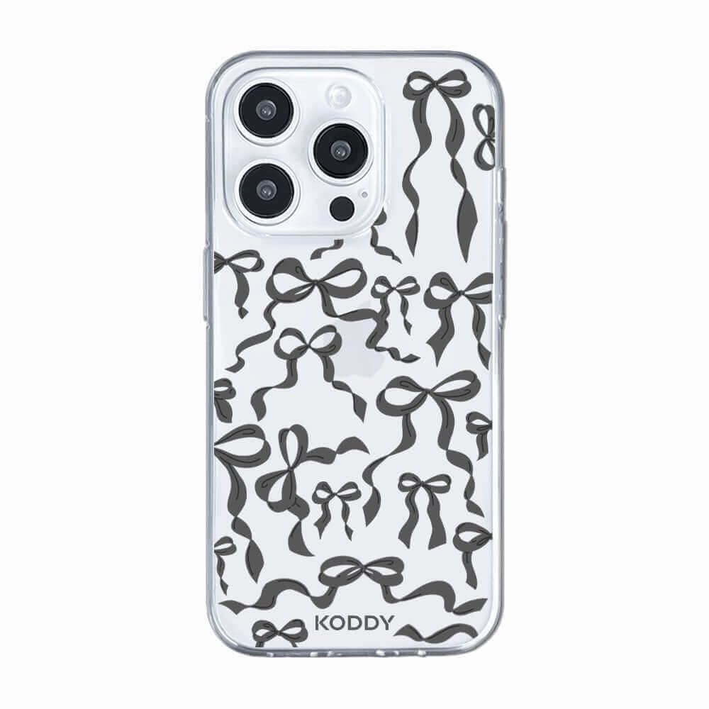 Black Ribbon Bows Phone Case