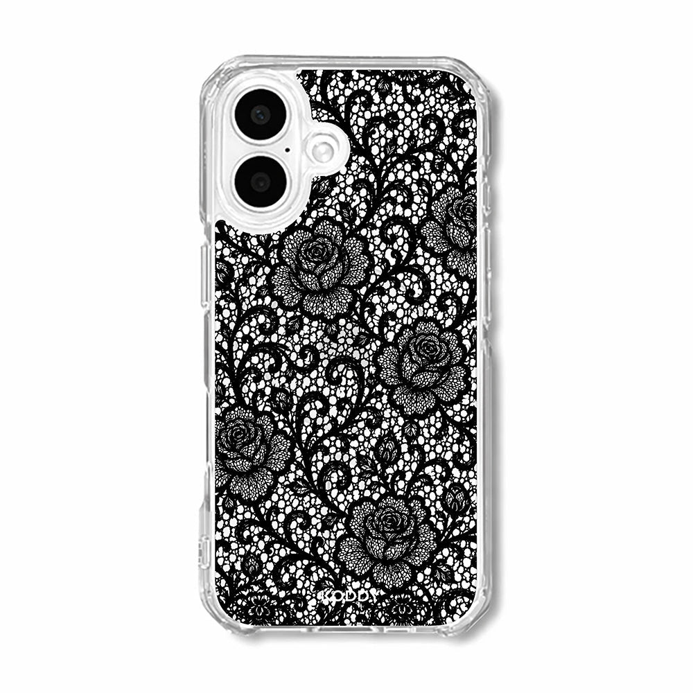 Black Rose Lace Phone Case-KODDY aesthetic iphone case UK