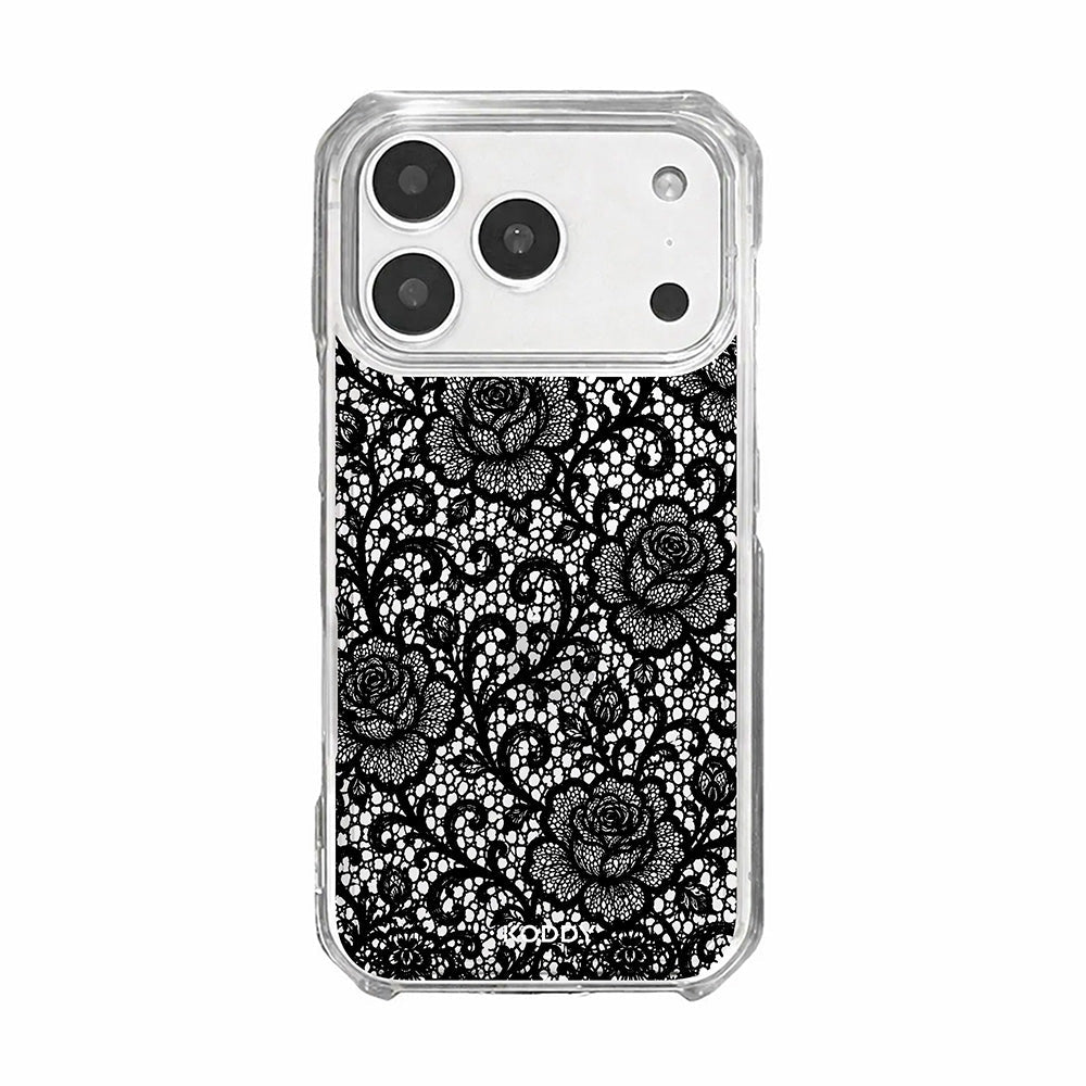 Black Rose Lace Phone Case-KODDY aesthetic iphone case UK