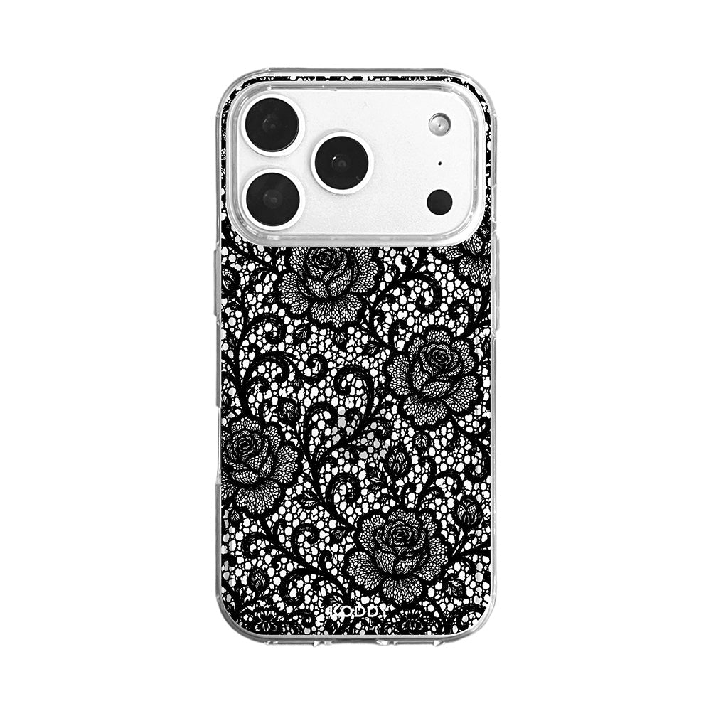 Black Rose Lace Phone Case-KODDY aesthetic iphone case UK