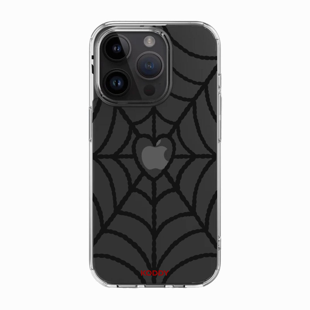 Black Spider Web Phone Case-KODDY aesthetic iphone case UK