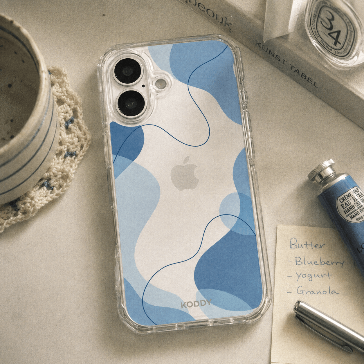Blue Abstract Aesthetic Phone Case-KODDY aesthetic iphone case UK