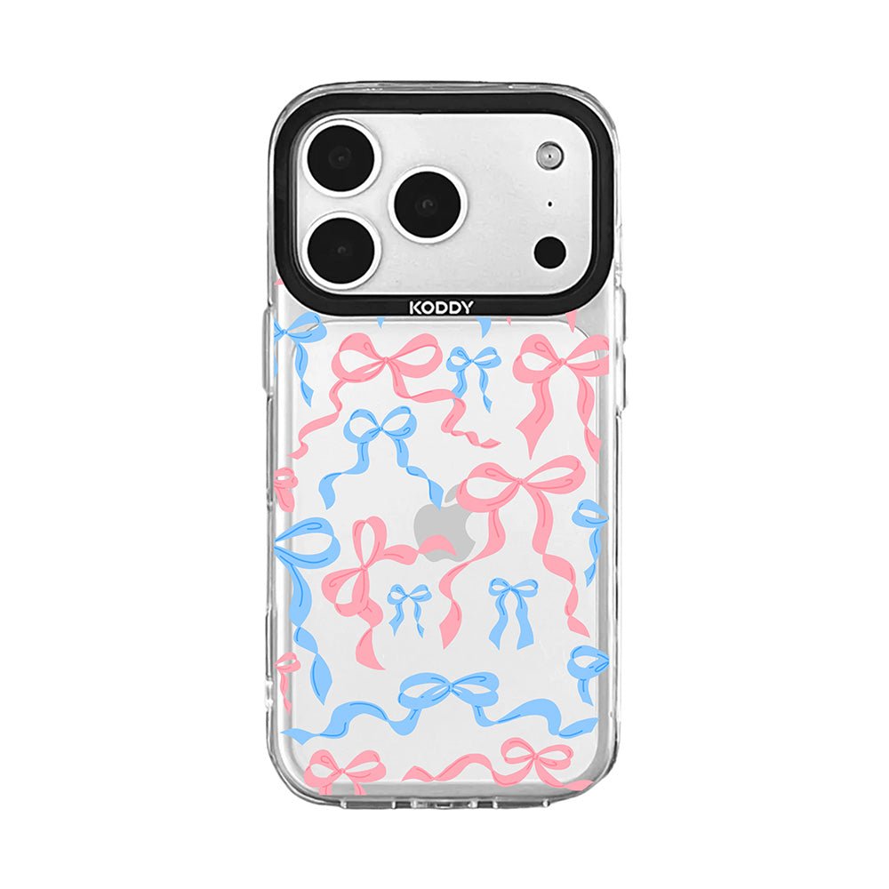 Blue and Pink Ribbon Bows iPhone Case