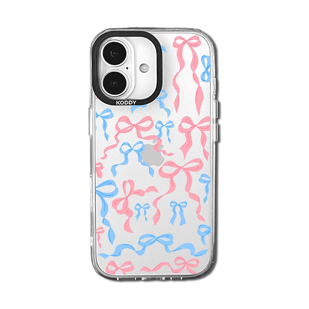 Blue and Pink Ribbon Bows iPhone Case