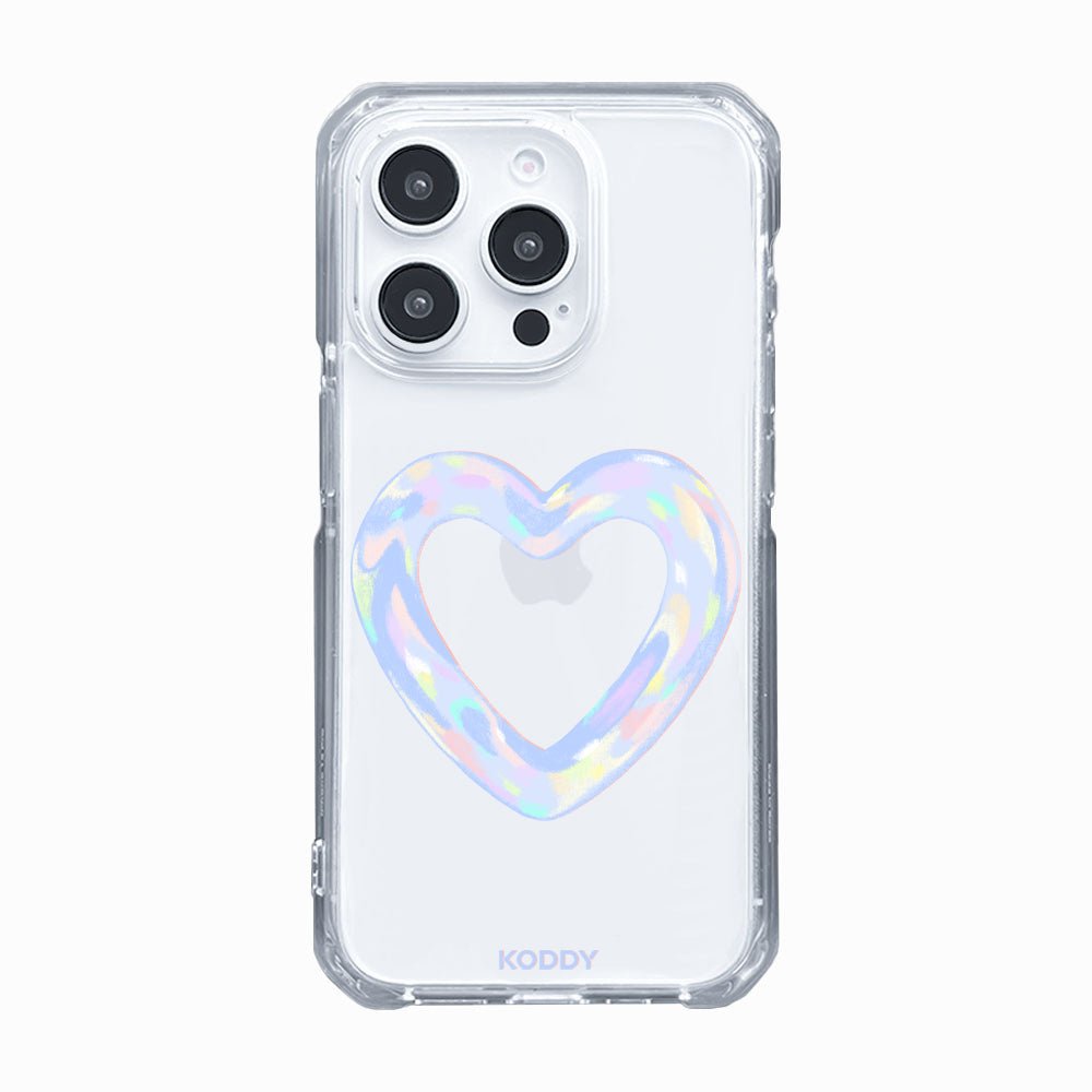 Blue Bubble Heart Phone Case