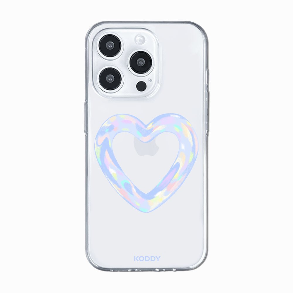 Blue Bubble Heart Phone Case
