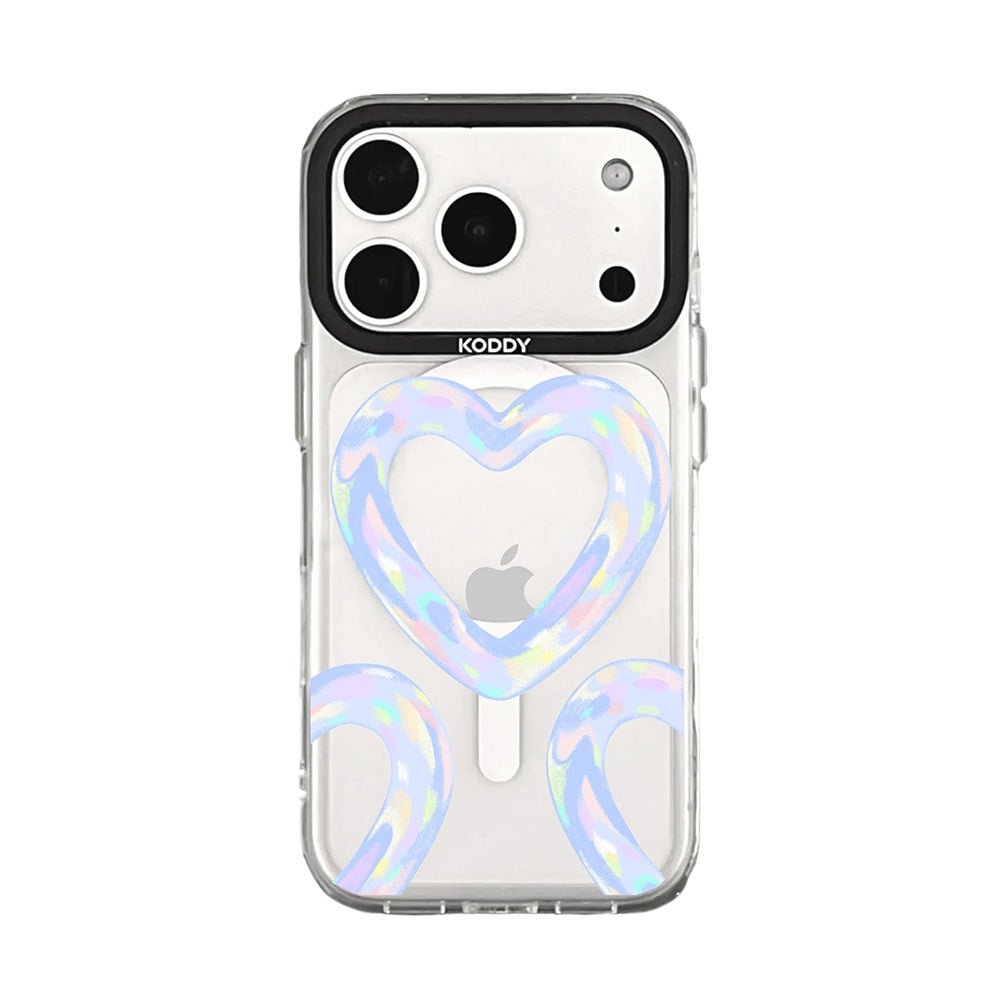 Blue Bubble Pattern Hearts iPhone Case - KODDY