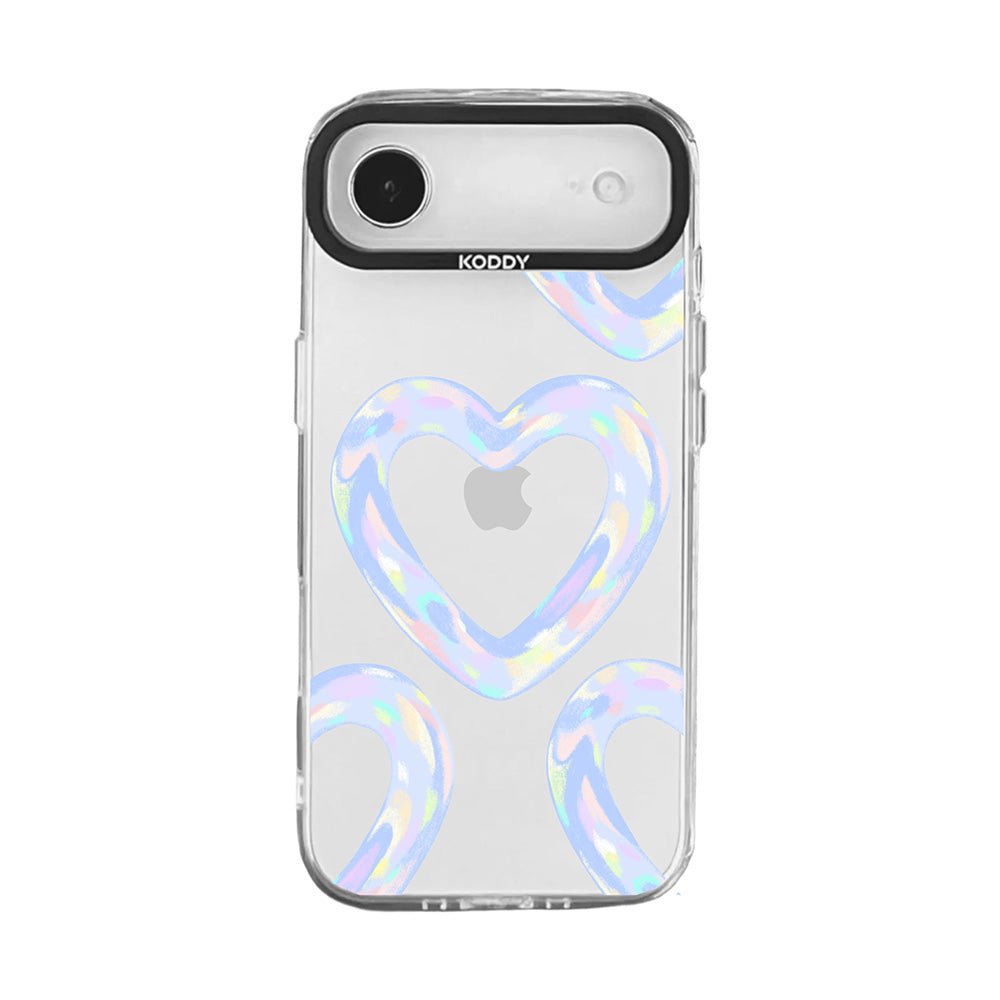 Blue Bubble Pattern Hearts iPhone Case - KODDY