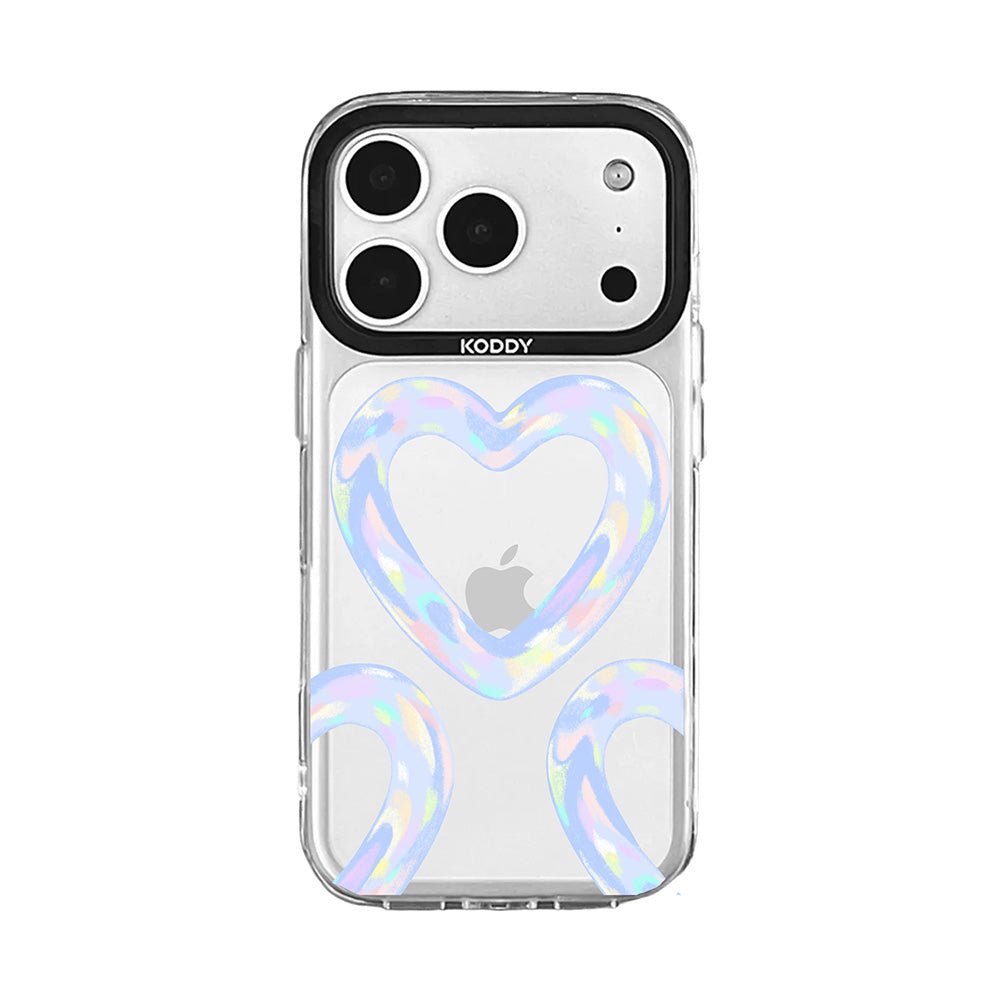 Blue Bubble Pattern Hearts iPhone Case - KODDY