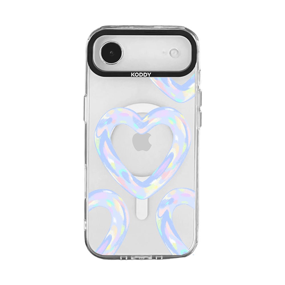 Blue Bubble Pattern Hearts iPhone Case - KODDY