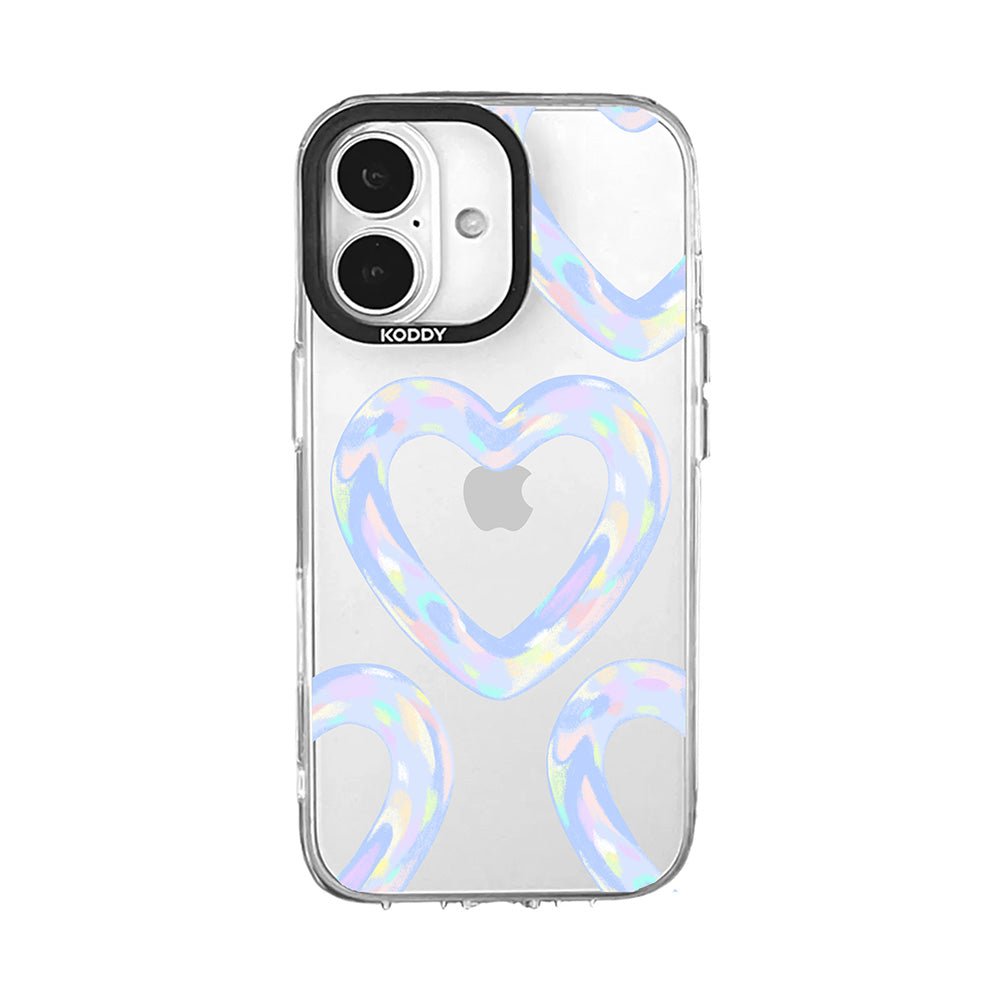 Blue Bubble Pattern Hearts iPhone Case - KODDY