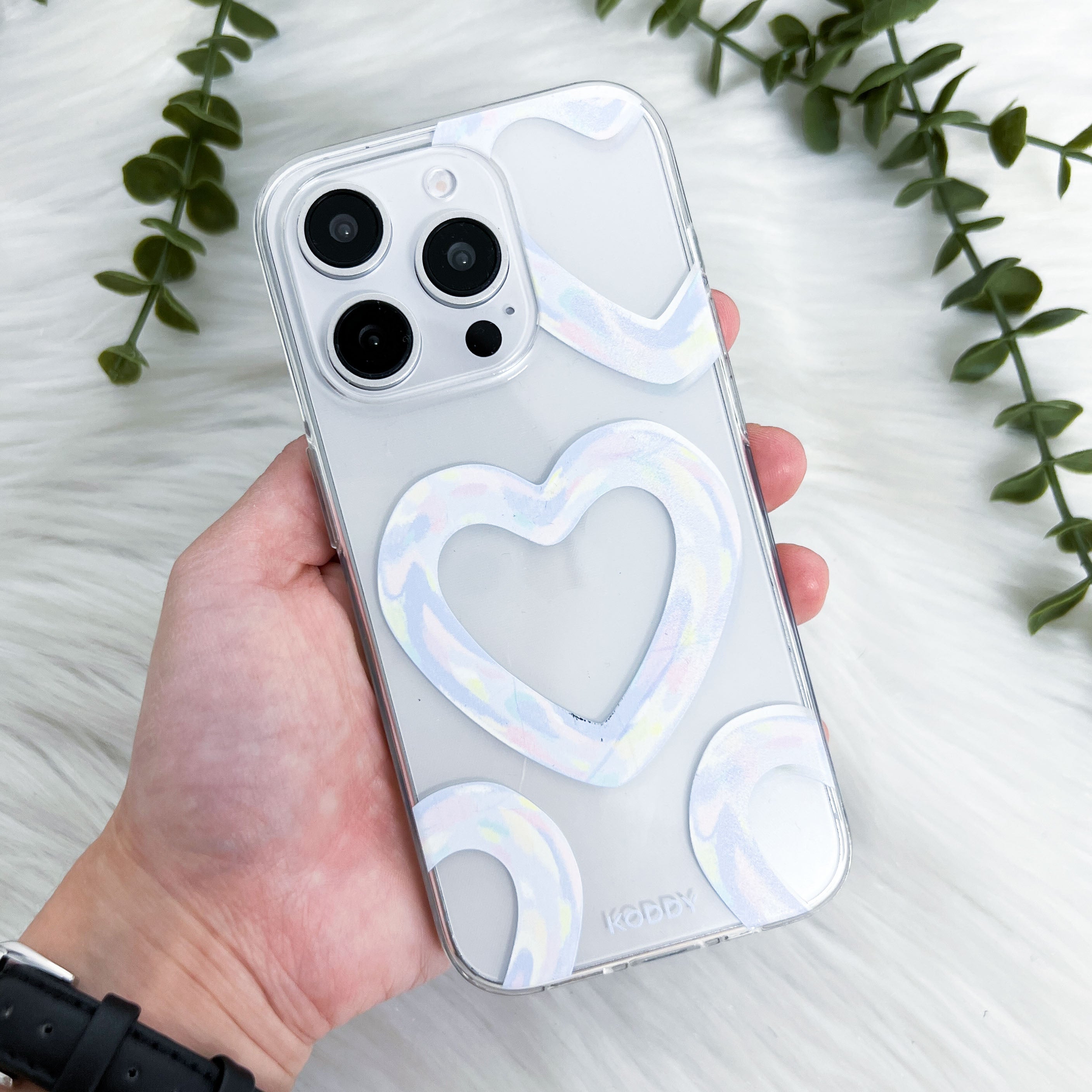 Blue Bubble Pattern Hearts Phone Case-KODDY aesthetic iphone case UK