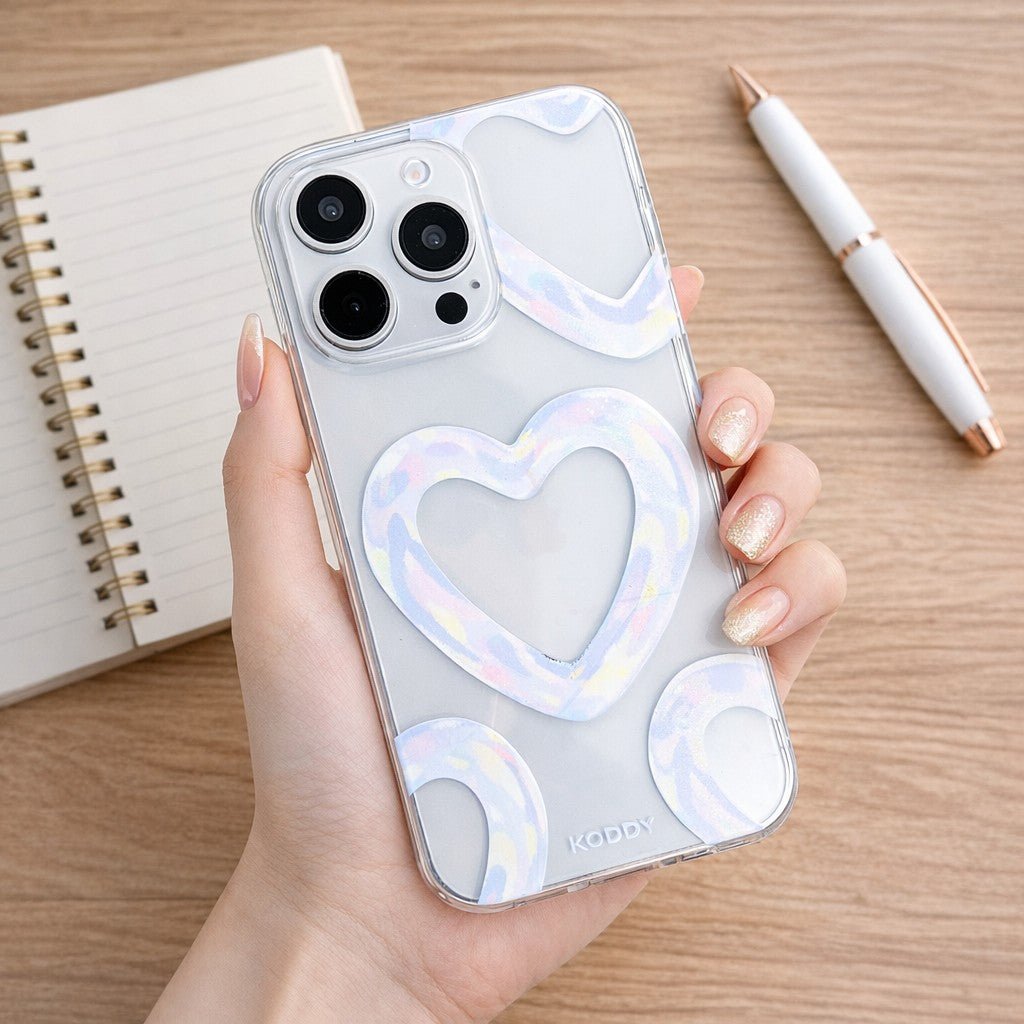Blue Bubble Pattern Hearts Phone Case-KODDY aesthetic iphone case UK