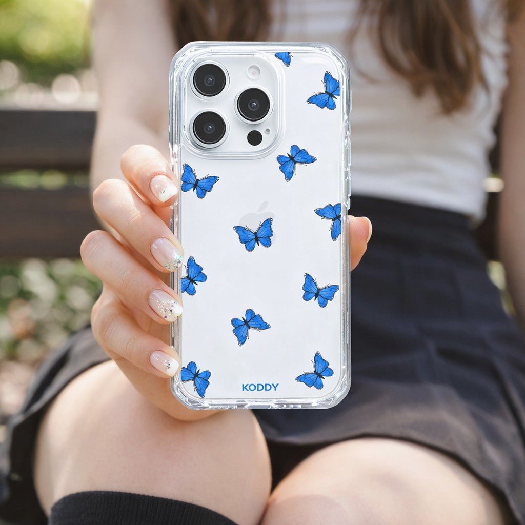 Blue Butterflies Phone Case-KODDY aesthetic iphone case UK