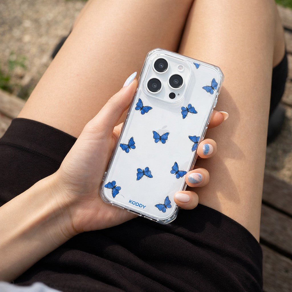 Blue Butterflies Phone Case-KODDY aesthetic iphone case UK