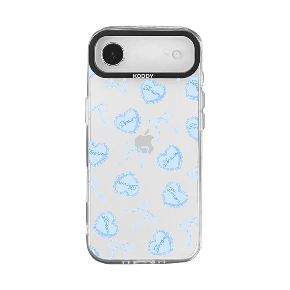 Blue Dream Heart Cushion and Ribbon iPhone Case