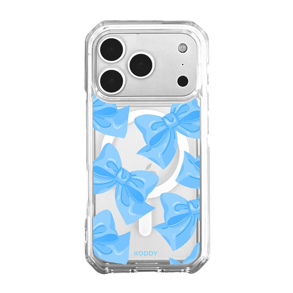 Blue Fluffy Ribbon Phone Case - KODDY aesthetic iphone case UK