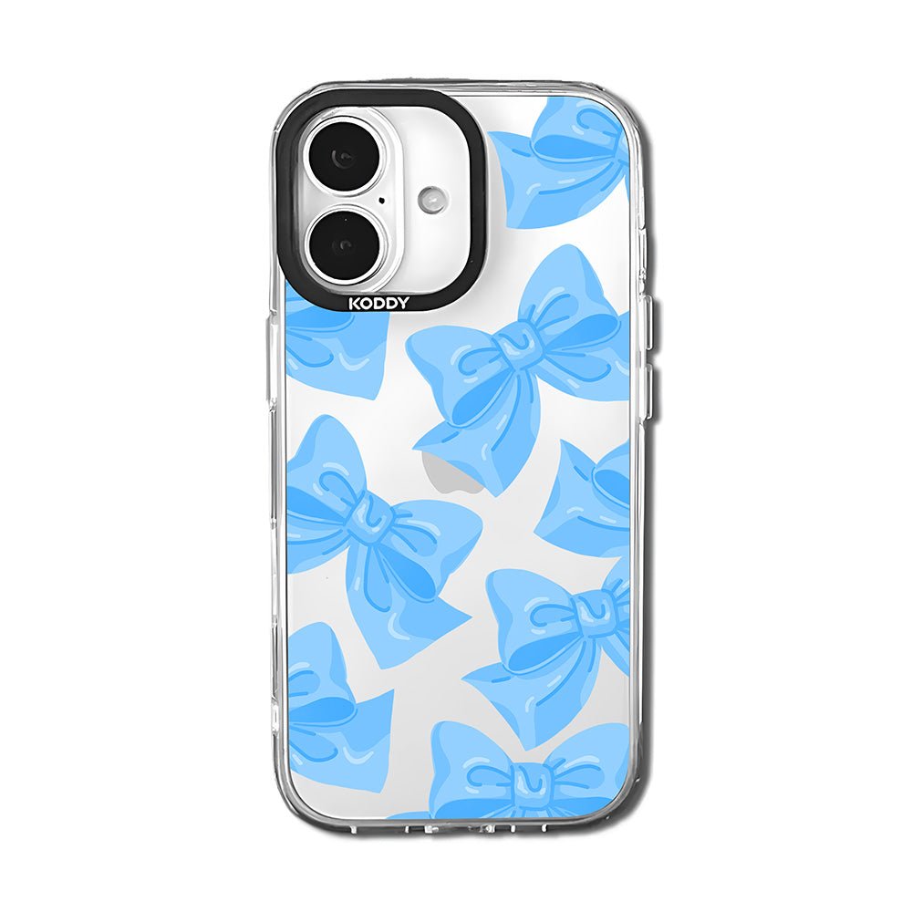 Blue Fluffy Ribbon Protective iPhone Case - KODDY aesthetic iphone case UK