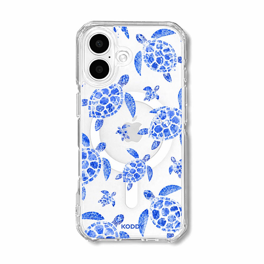 Blue Lagoon Sea Turtle Clear Phone Case