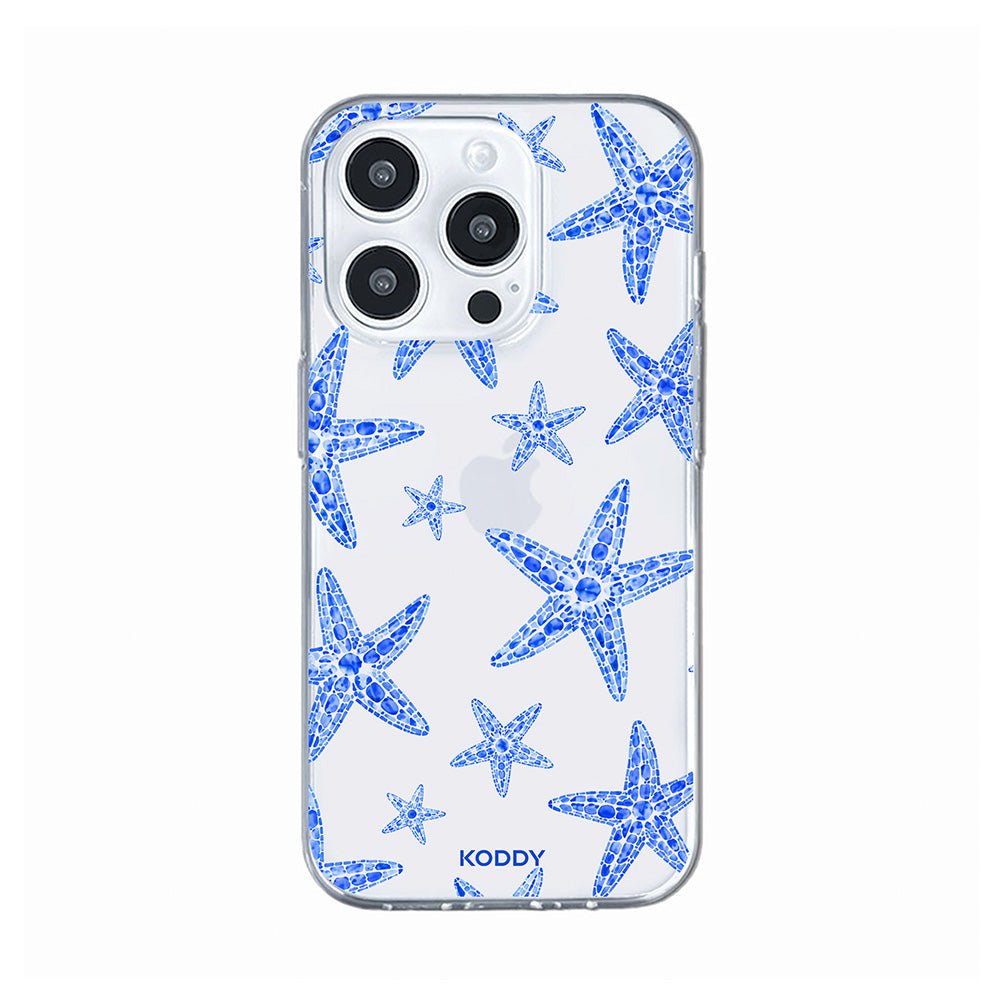 Blue Lagoon Starfish Clear Phone Case