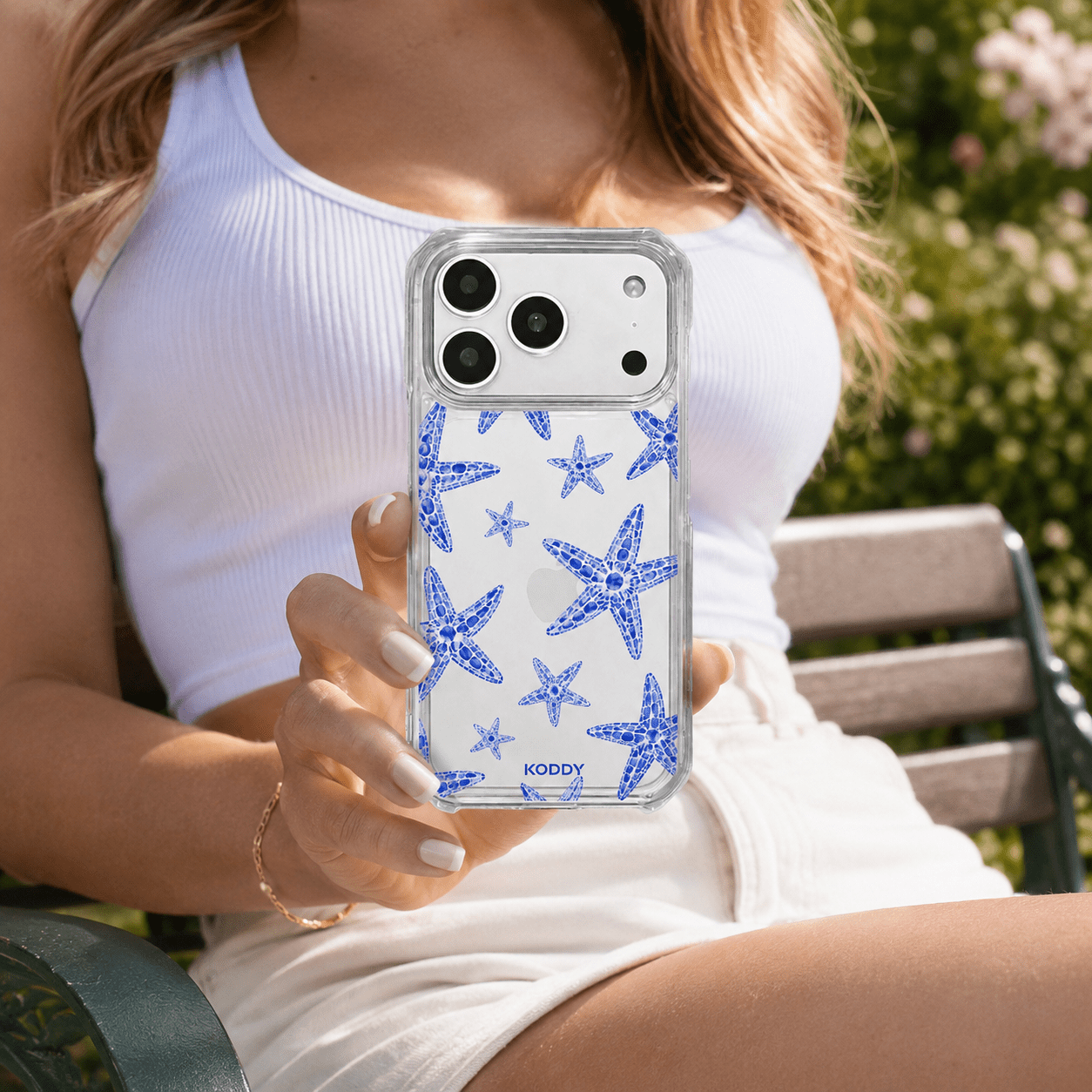 Blue Lagoon Starfish Clear Phone Case-KODDY aesthetic iphone case UK