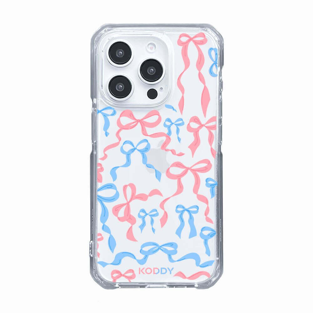 Blue Pink Ribbon Bows Phone Case