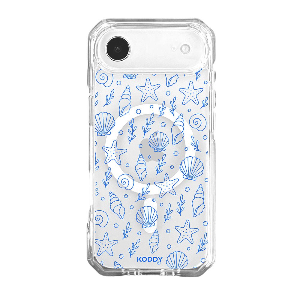 Blue Shell and Starfish Clear Phone Case-KODDY aesthetic iphone case UK