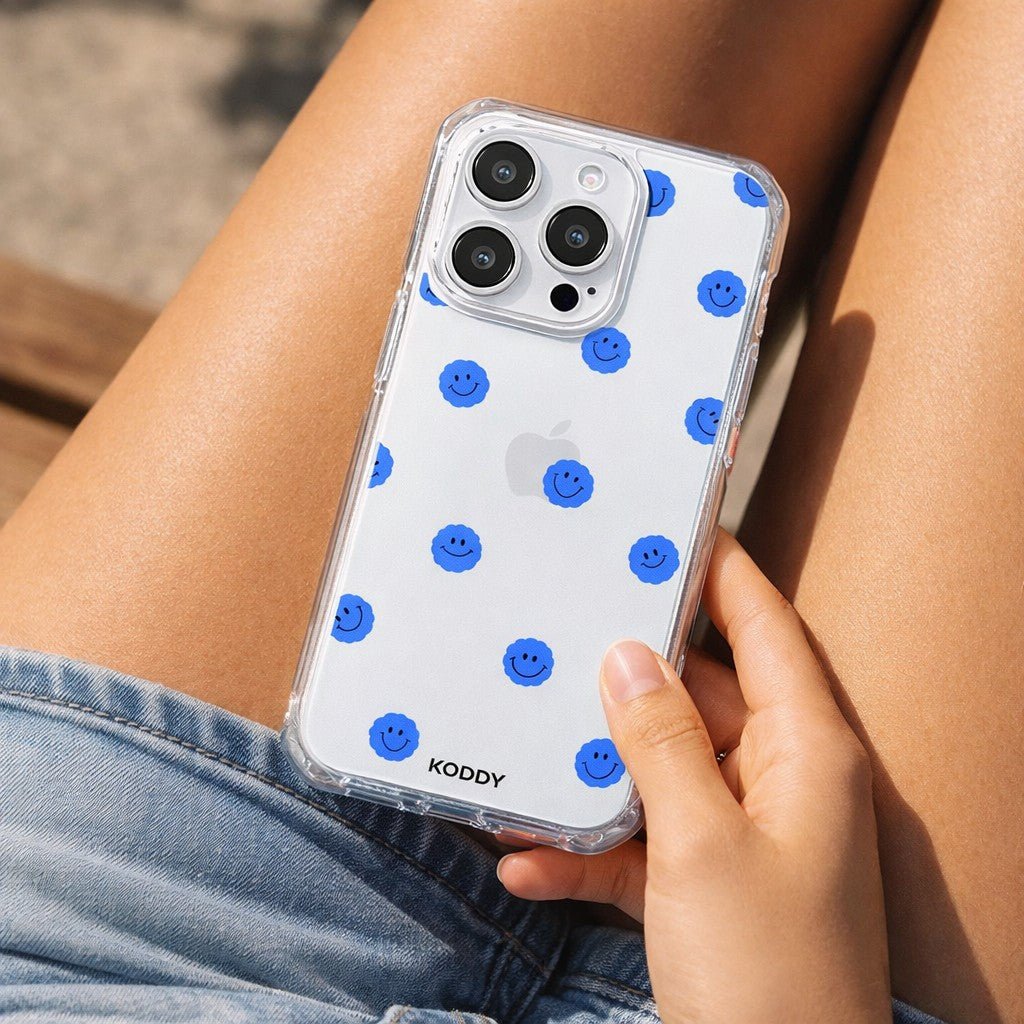 Blue Smiles Phone Case-KODDY aesthetic iphone case UK